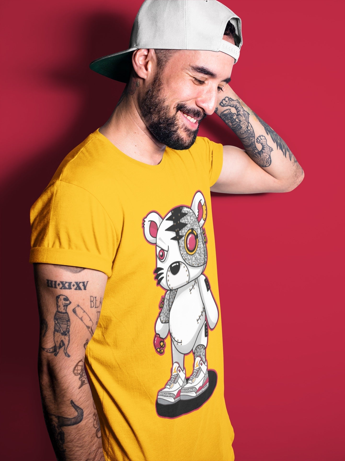 Cyborg Tiger Unisex Tops - Air Jordan 3 Cardinal