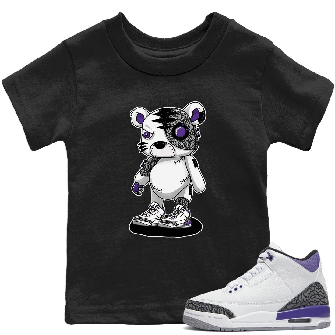 Cyborg Tiger Kids Tops - Air Jordan 3 Dark Iris