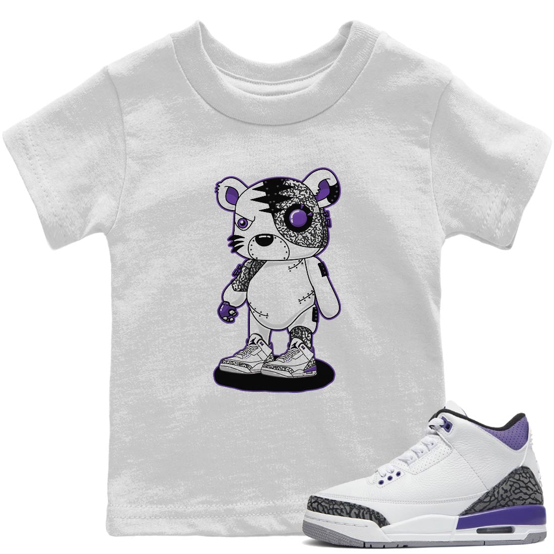 Cyborg Tiger Kids Tops - Air Jordan 3 Dark Iris