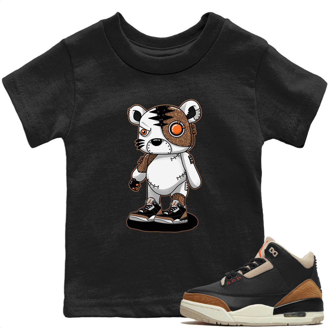 Cyborg Tiger Kids Tops - Air Jordan 3 Desert Elephant