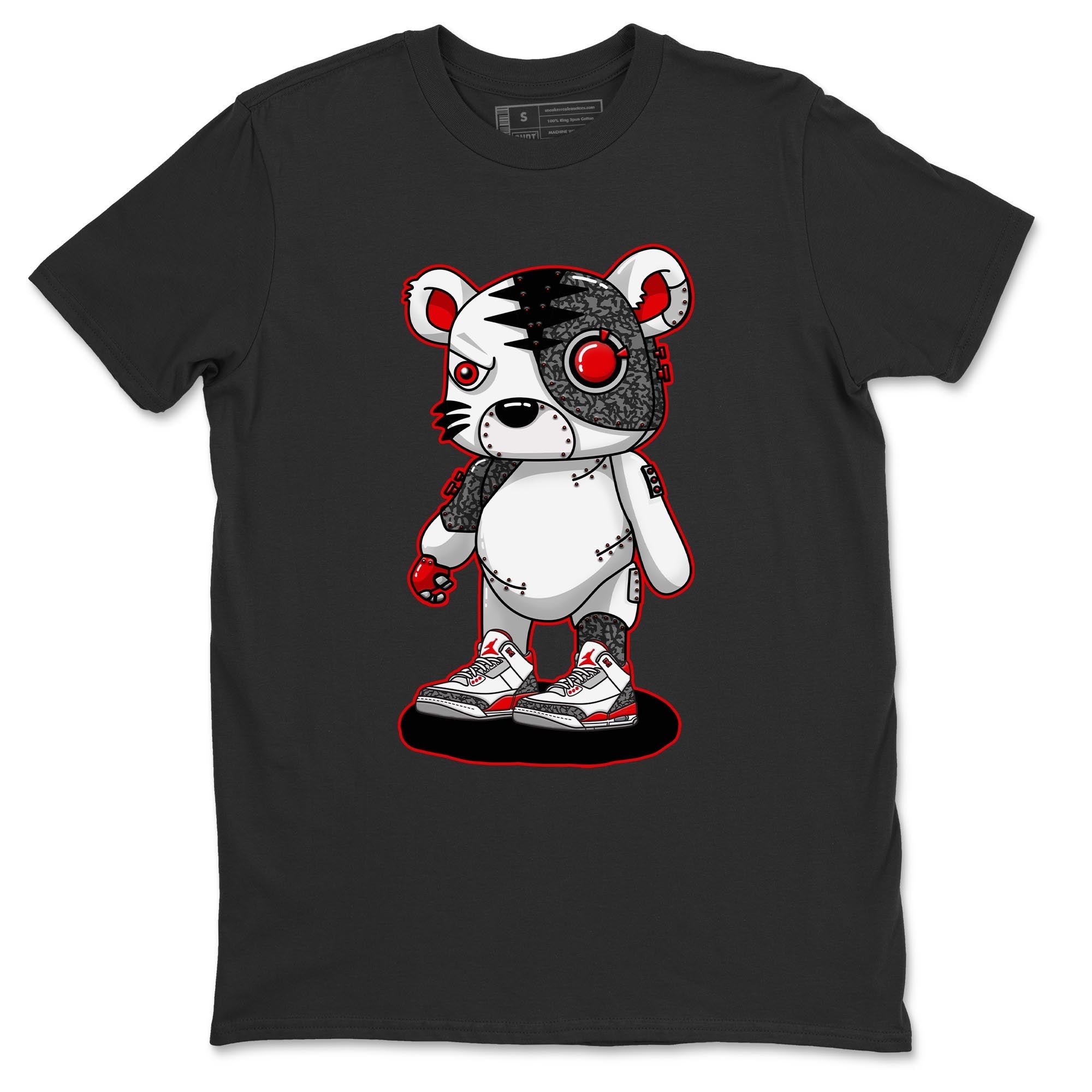 Cyborg Tiger Unisex Tops - Air Jordan 3 Fire Red