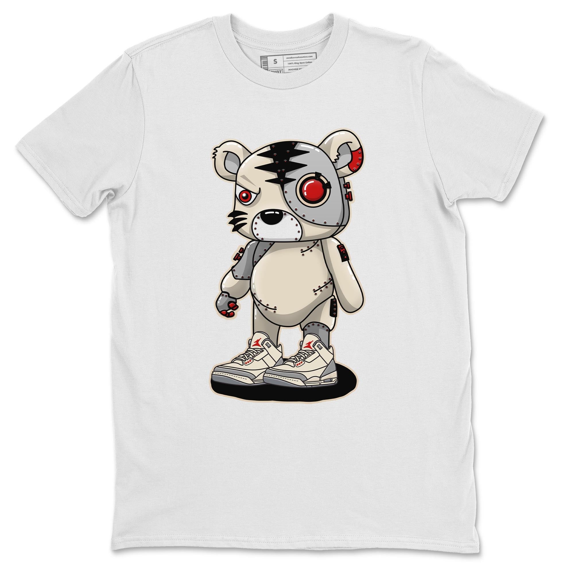 Cyborg Tiger Unisex Tops - Air Jordan 3 Muslin