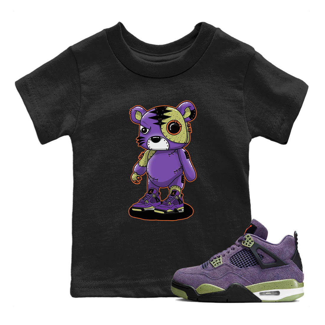 Cyborg Tiger Kids Tops - Air Jordan 4 Canyon Purple