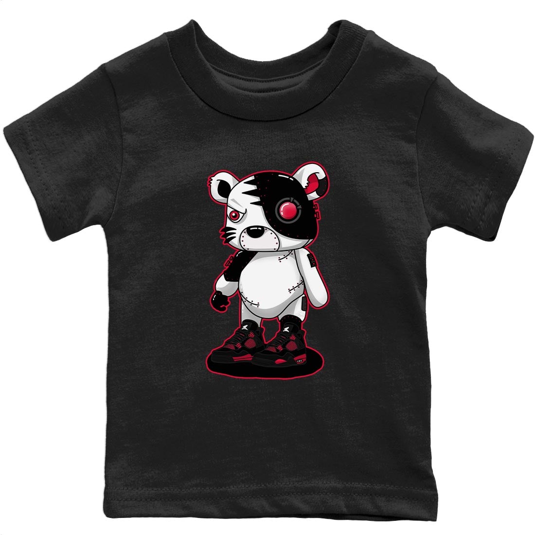 Cyborg Tiger Kids Tops - Air Jordan 4 Red Thunder