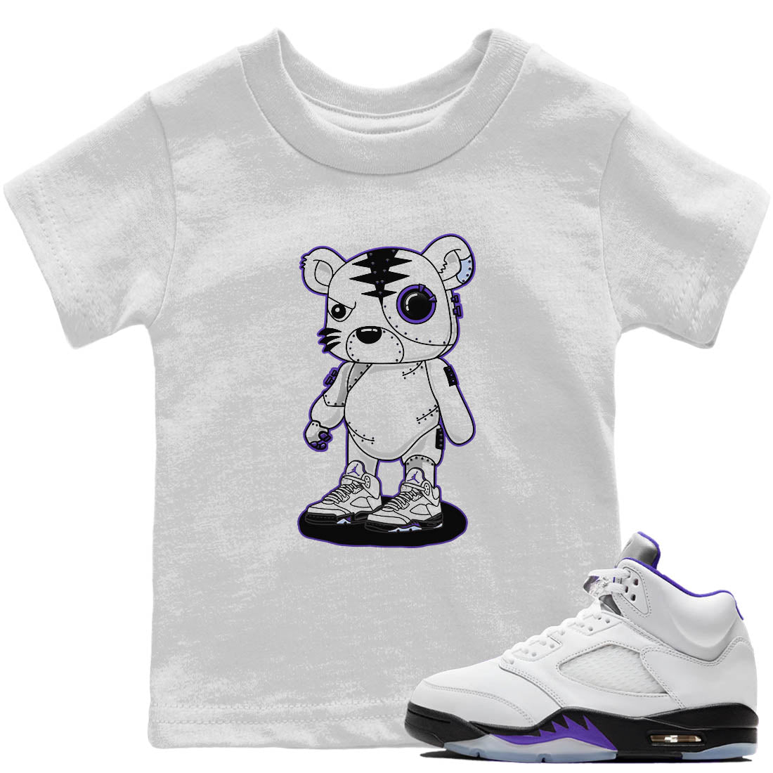 Cyborg Tiger Kids Tops - Air Jordan 5 Concord