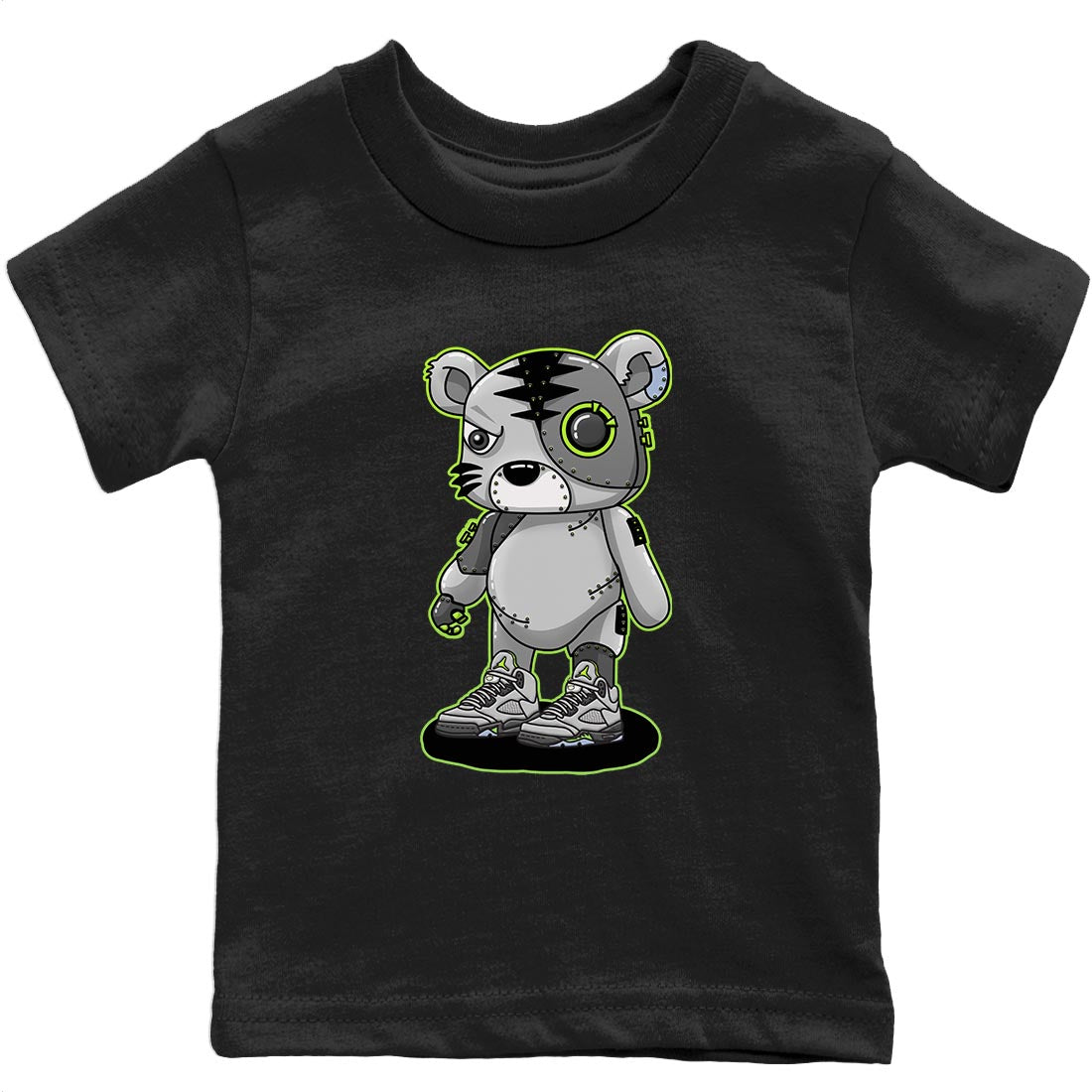 Cyborg Tiger Kids Tops - Air Jordan 5 Green Bean