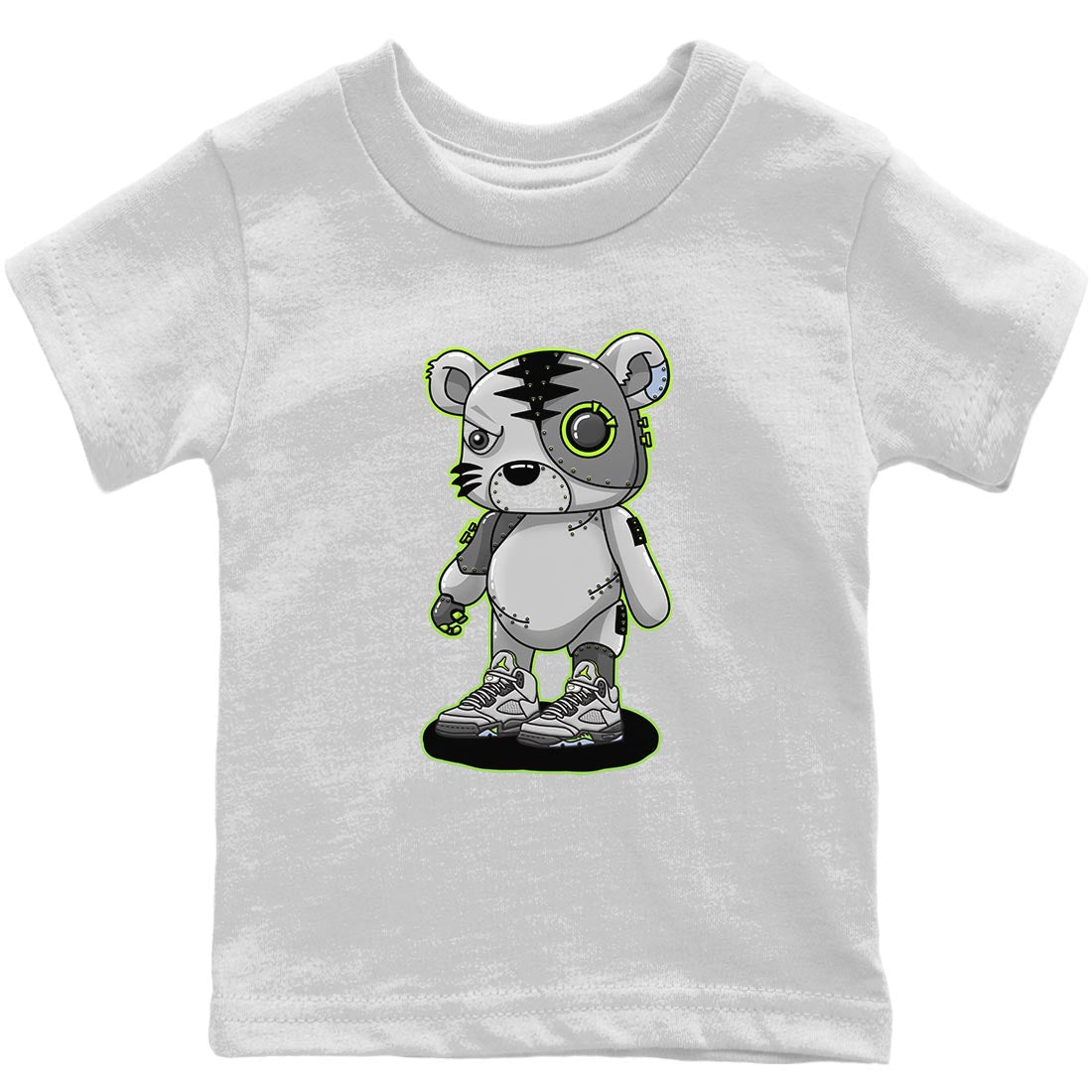 Cyborg Tiger Kids Tops - Air Jordan 5 Green Bean