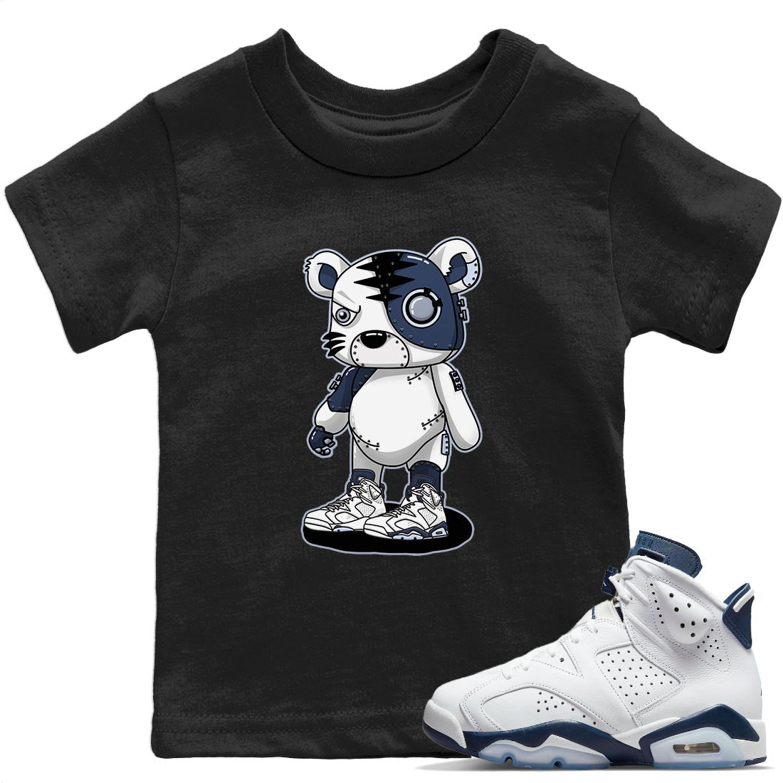 Cyborg Tiger Kids Tops - Air Jordan 6 Midnight Navy