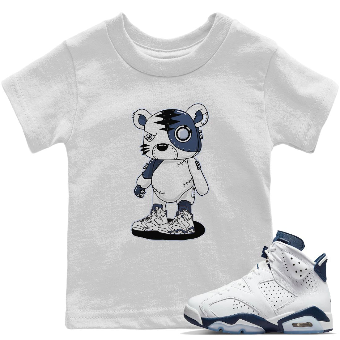 Cyborg Tiger Kids Tops - Air Jordan 6 Midnight Navy
