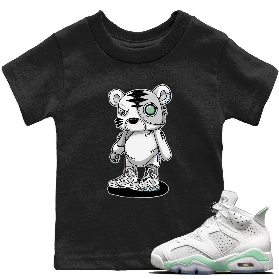 Cyborg Tiger Kids Tops - Air Jordan 6 Mint Foam