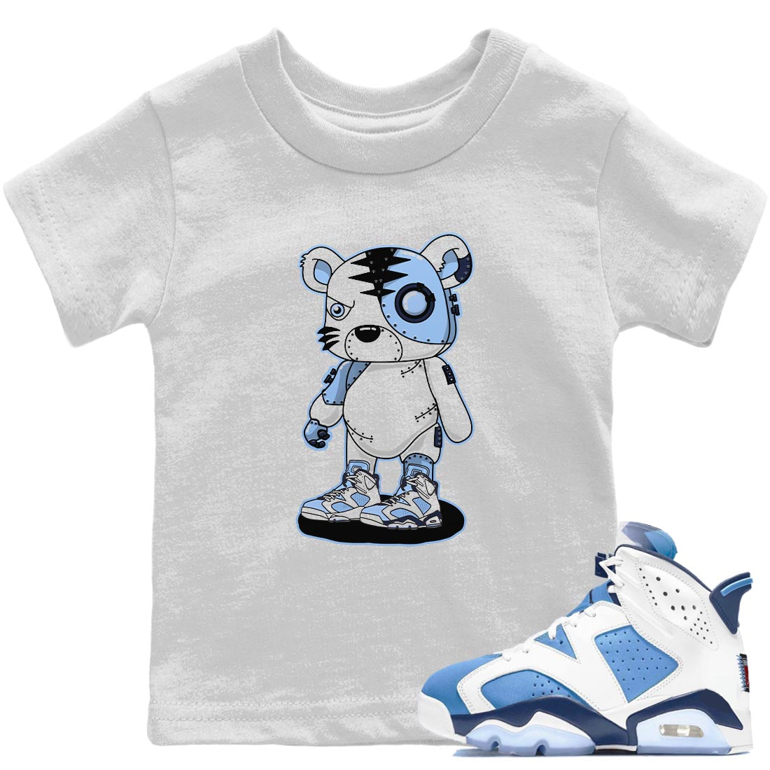 Cyborg Tiger Kids Tops - Air Jordan 6 UNC