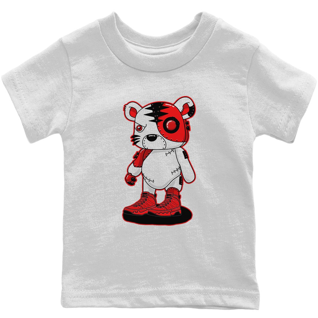 Cyborg Tiger Kids Tops - Air Jordan 9 Chile Red