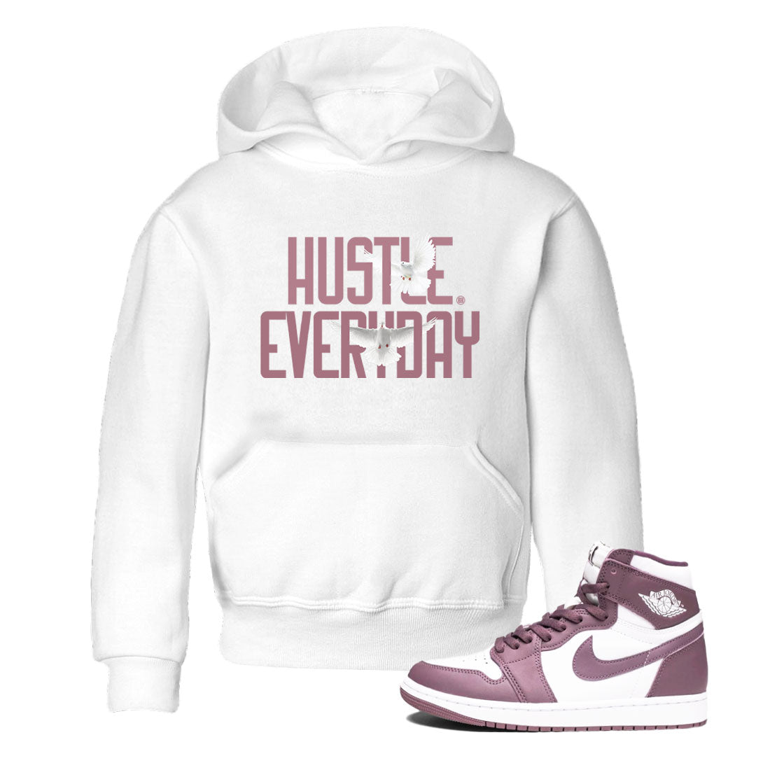 Daily Hustle snkmatch Tee Kids - Air Jordan 1 Mauve