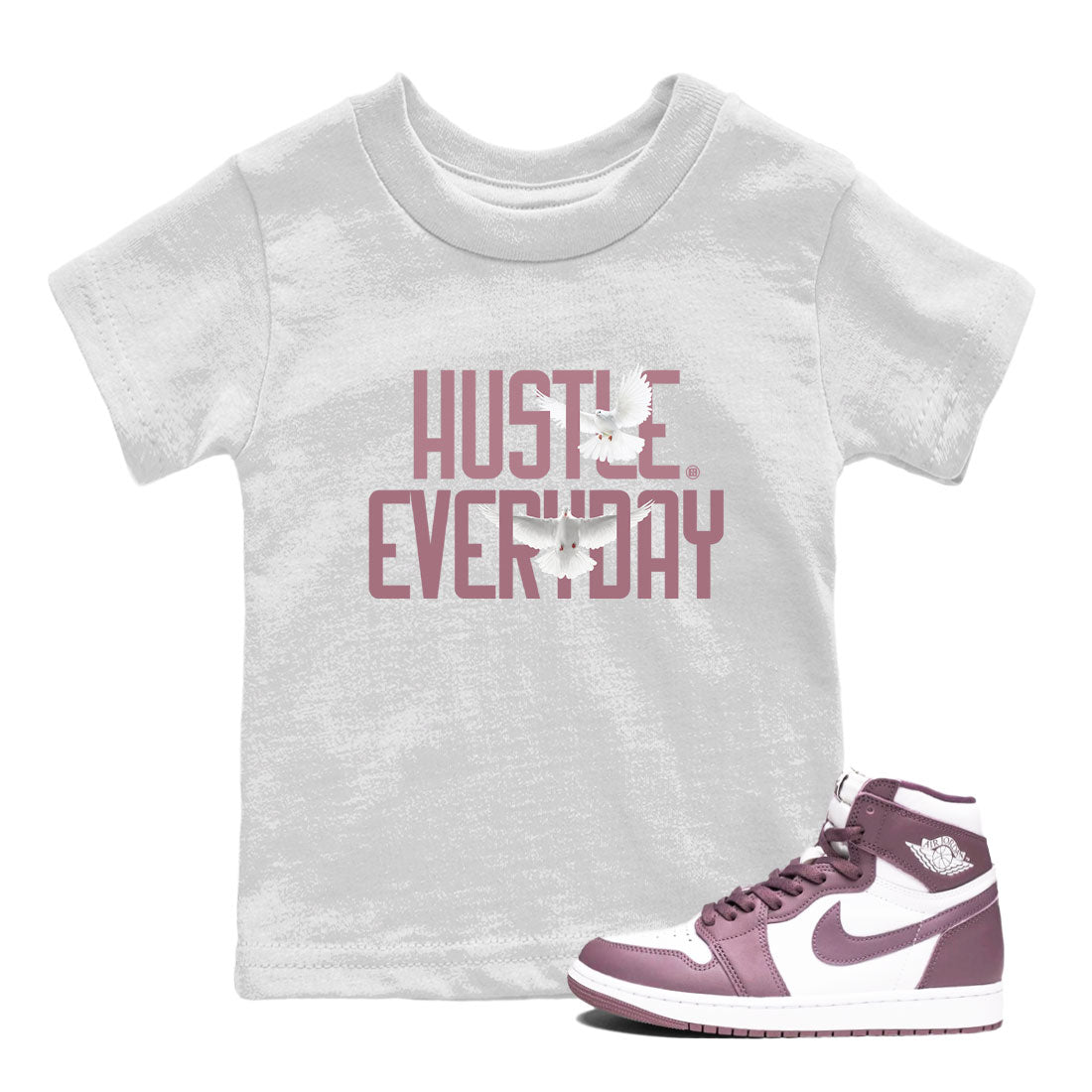 Daily Hustle snkmatch Tee Kids - Air Jordan 1 Mauve