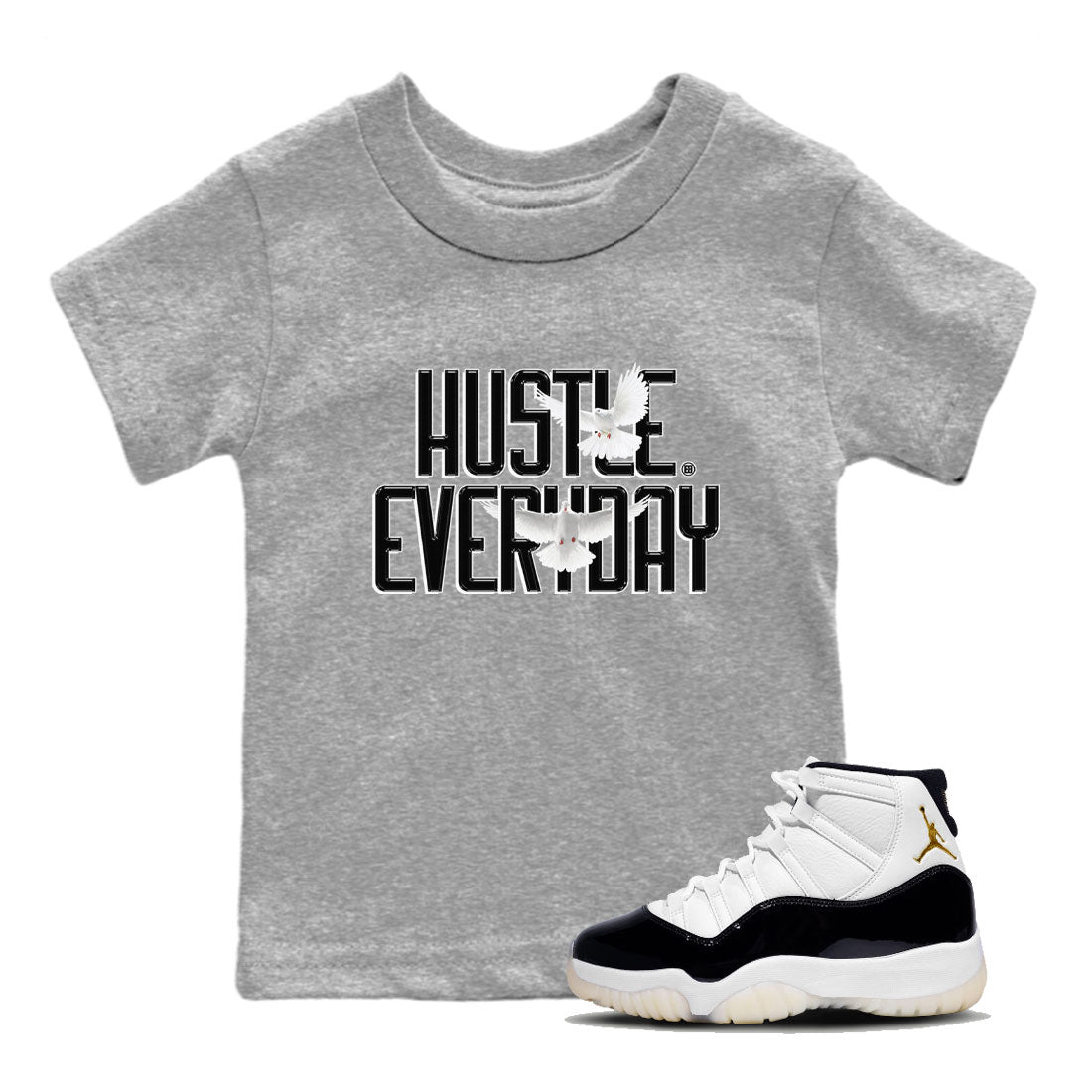 Daily Hustle snkmatch Tee Kids - Air Jordan 11 Gratitude