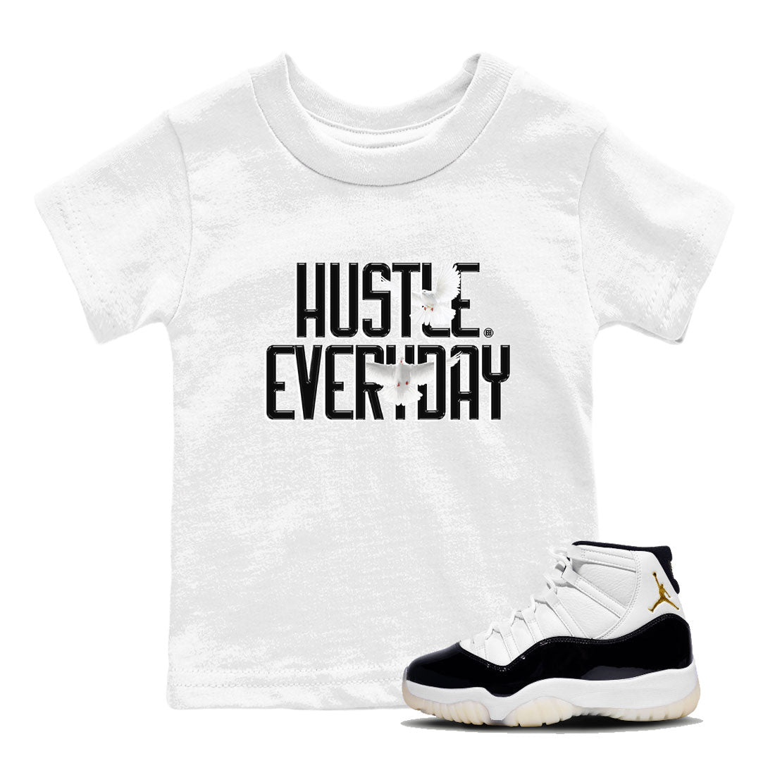 Daily Hustle snkmatch Tee Kids - Air Jordan 11 Gratitude