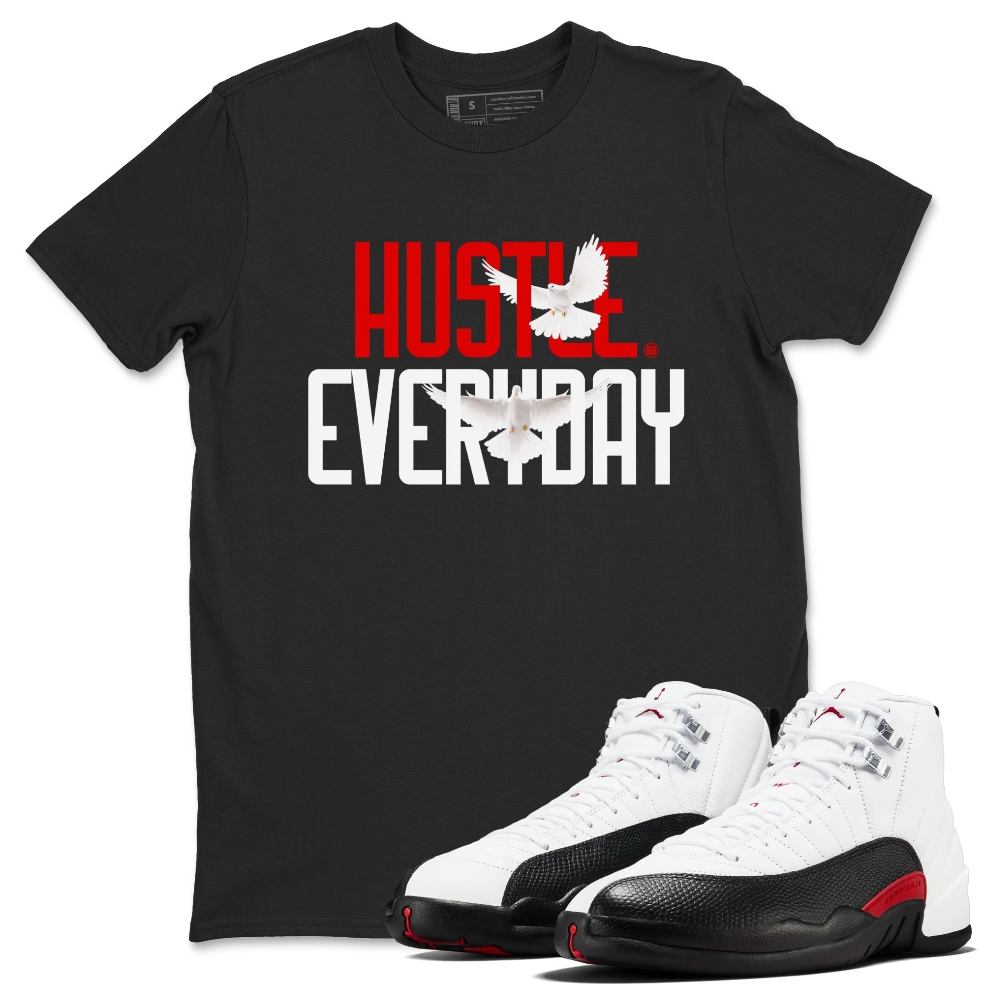Daily Hustle snkmatch Tees - Air Jordan 12 Taxi Flip