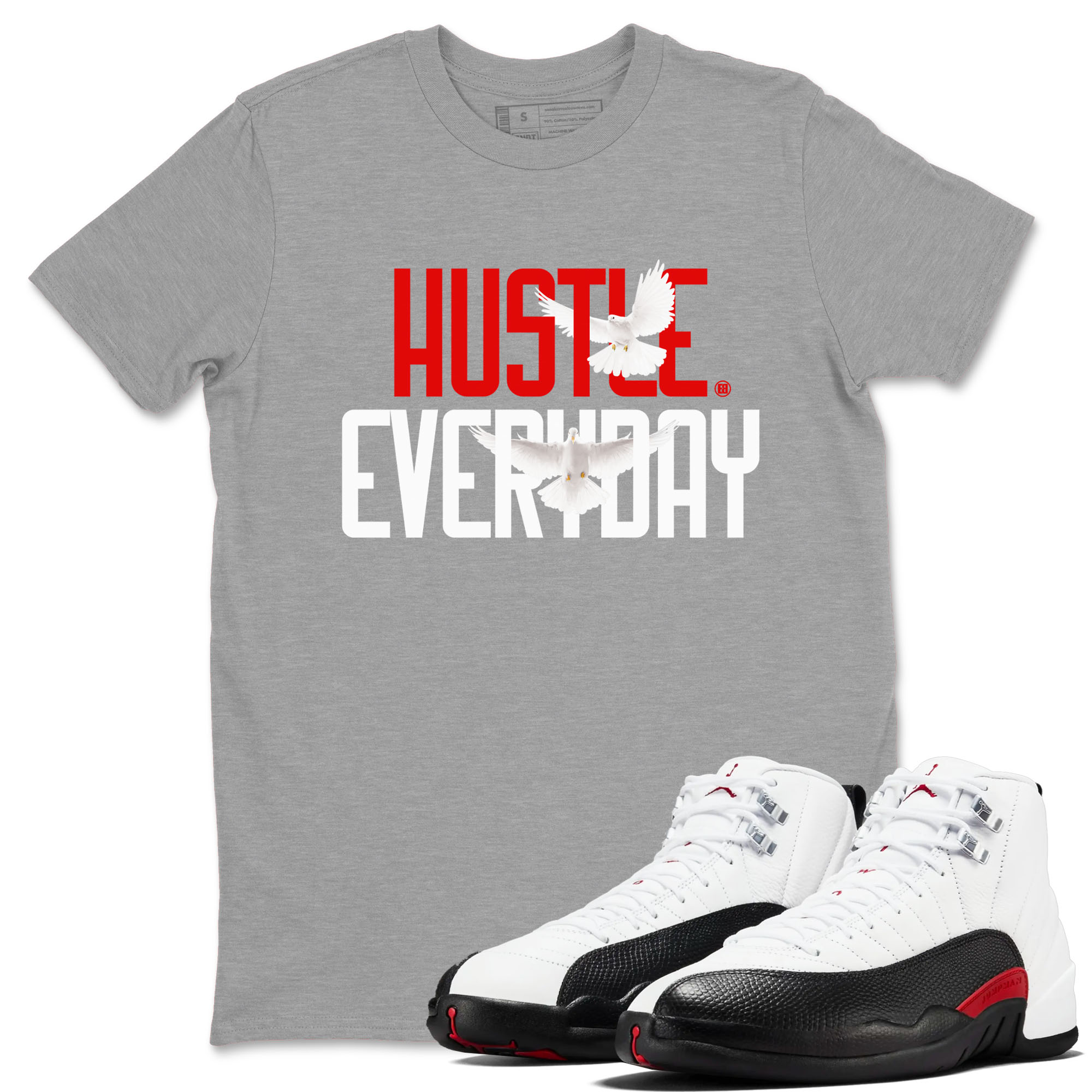 Daily Hustle snkmatch Tees - Air Jordan 12 Taxi Flip