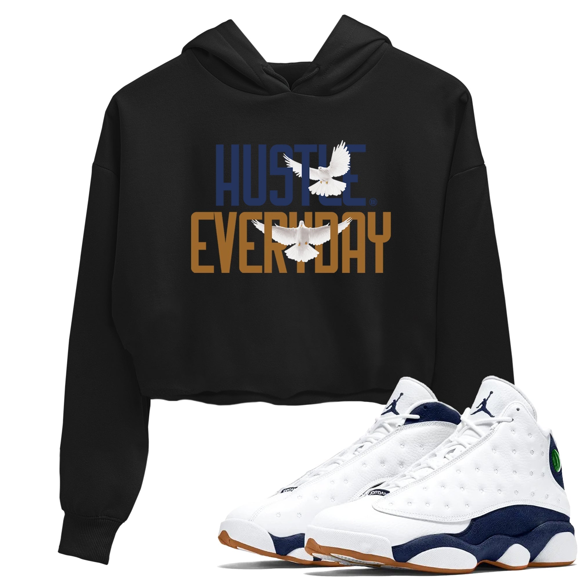 Daily Hustle snkmatch Women's Top - Air Jordan 13 Midnight Navy