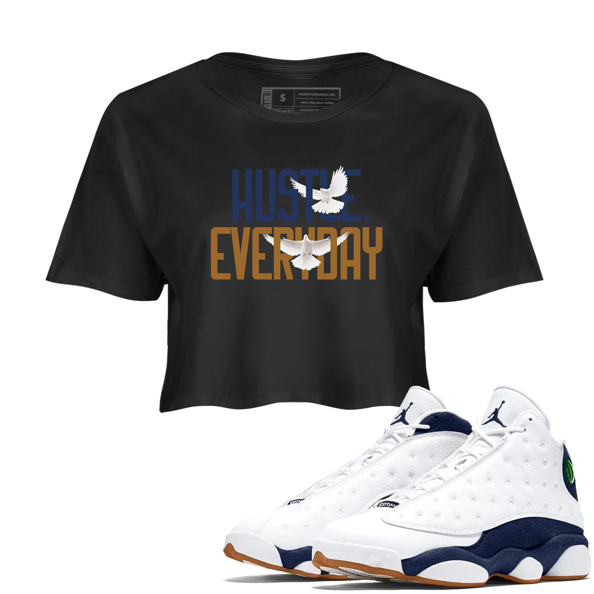Daily Hustle snkmatch Women's Top - Air Jordan 13 Midnight Navy