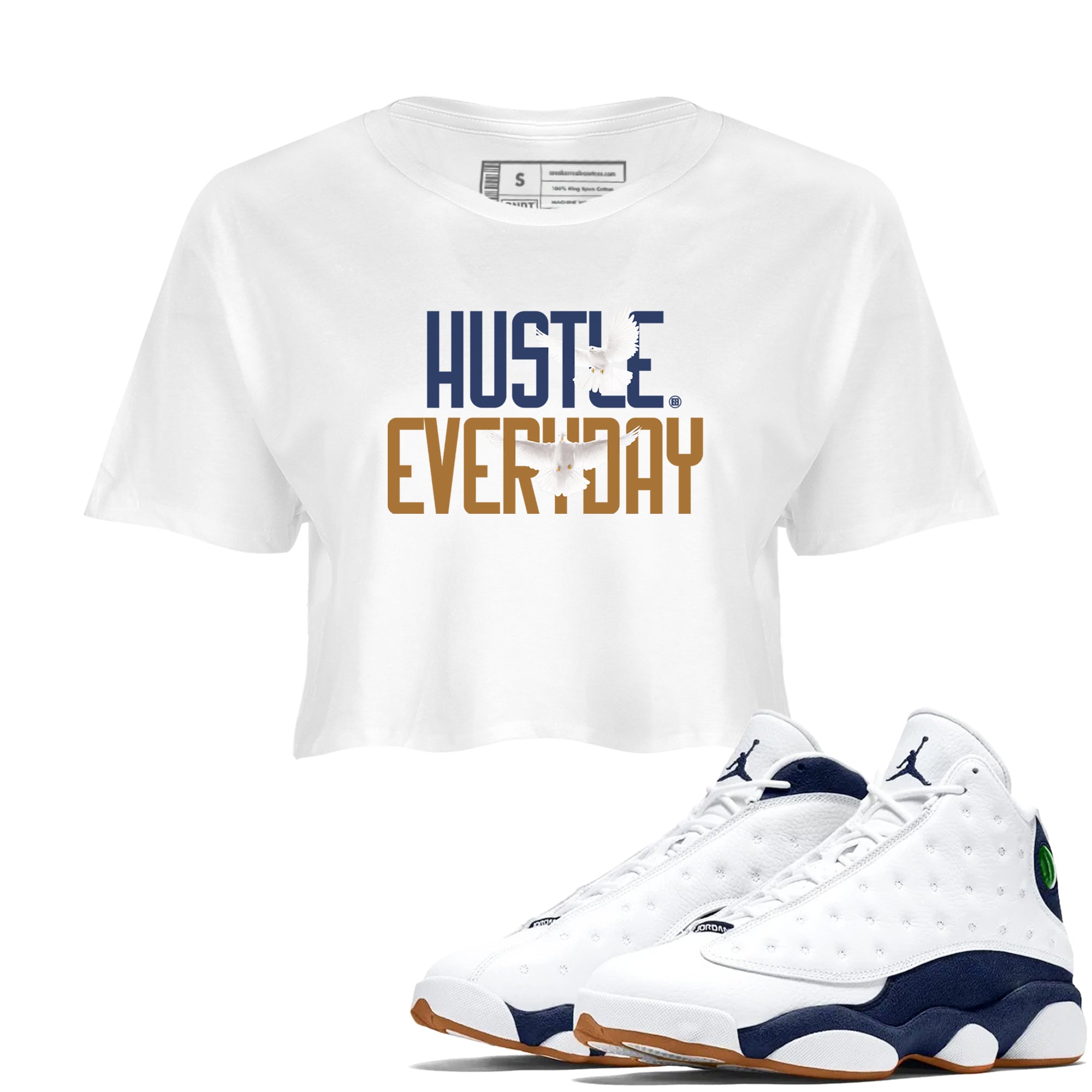 Daily Hustle snkmatch Women's Top - Air Jordan 13 Midnight Navy