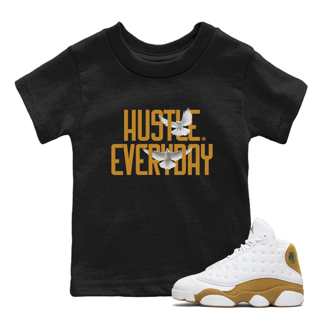 Daily Hustle Kids Tops - Air Jordan 13 Wheat