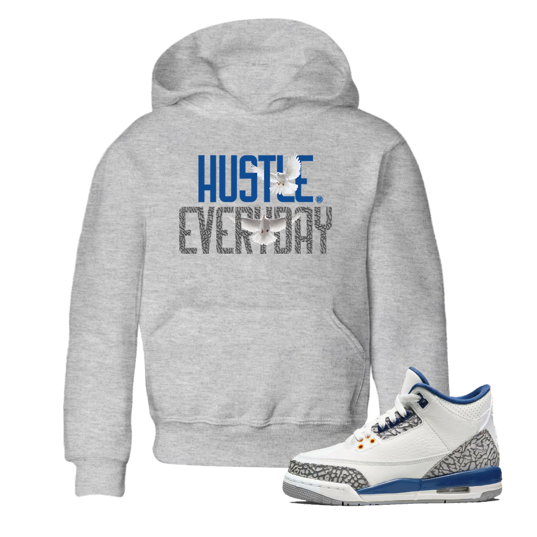 Daily Hustle Kids Tops - Air Jordan 3 Wizards