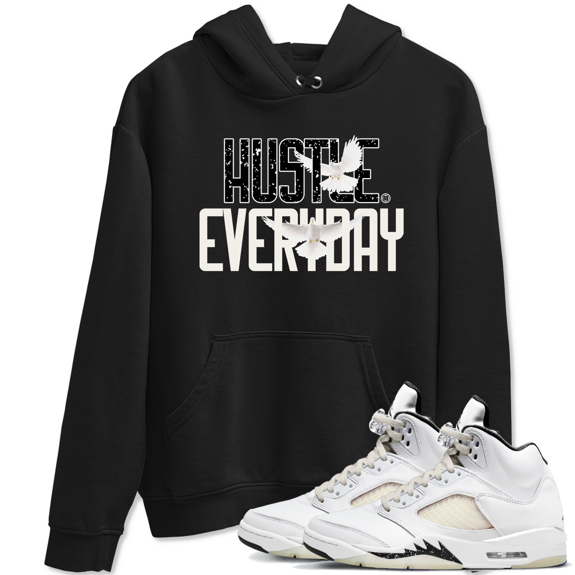 Daily Hustle snkmatch Tees - Air Jordan 5 Sail