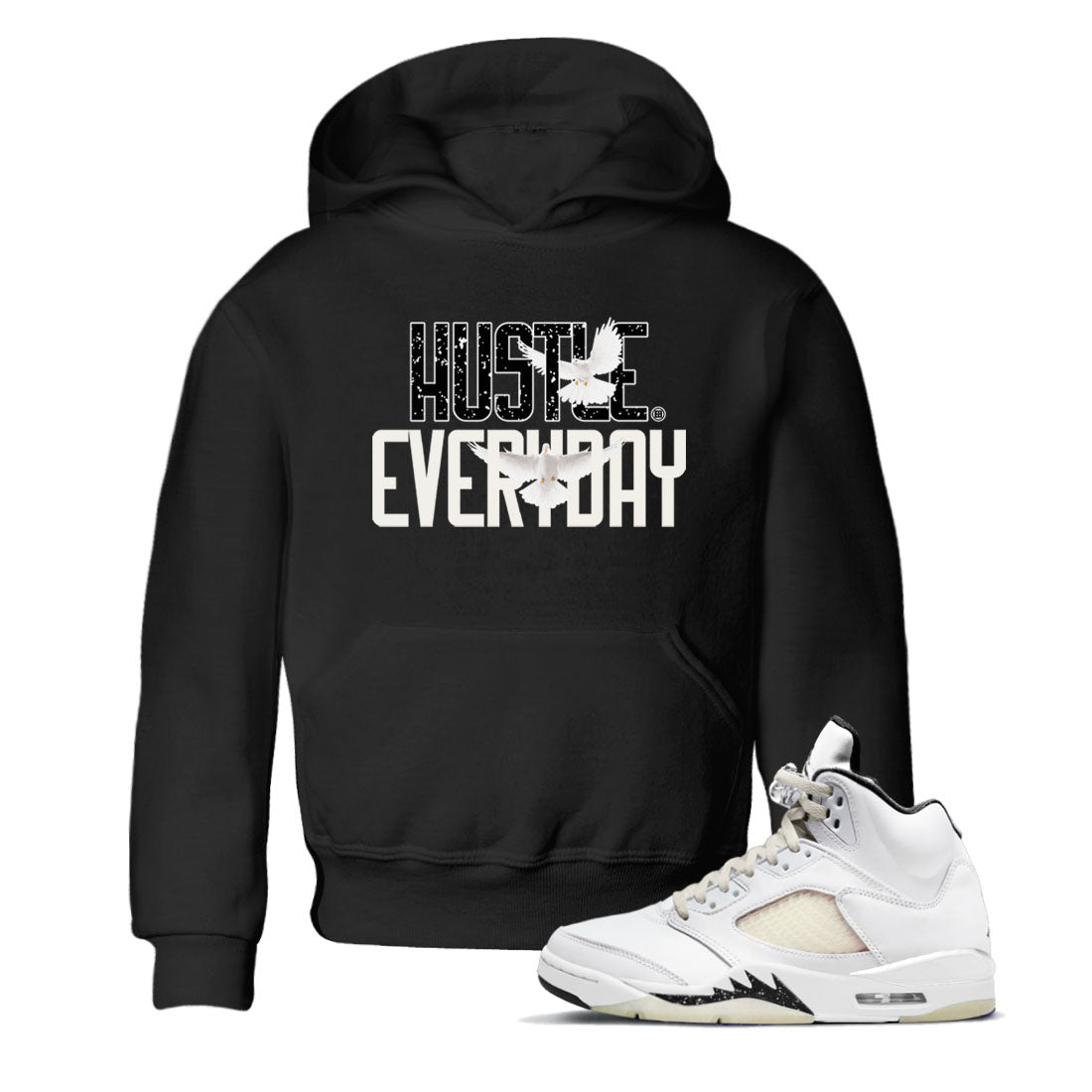 Daily Hustle snkmatch Tees Kids - Air Jordan 5 Sail