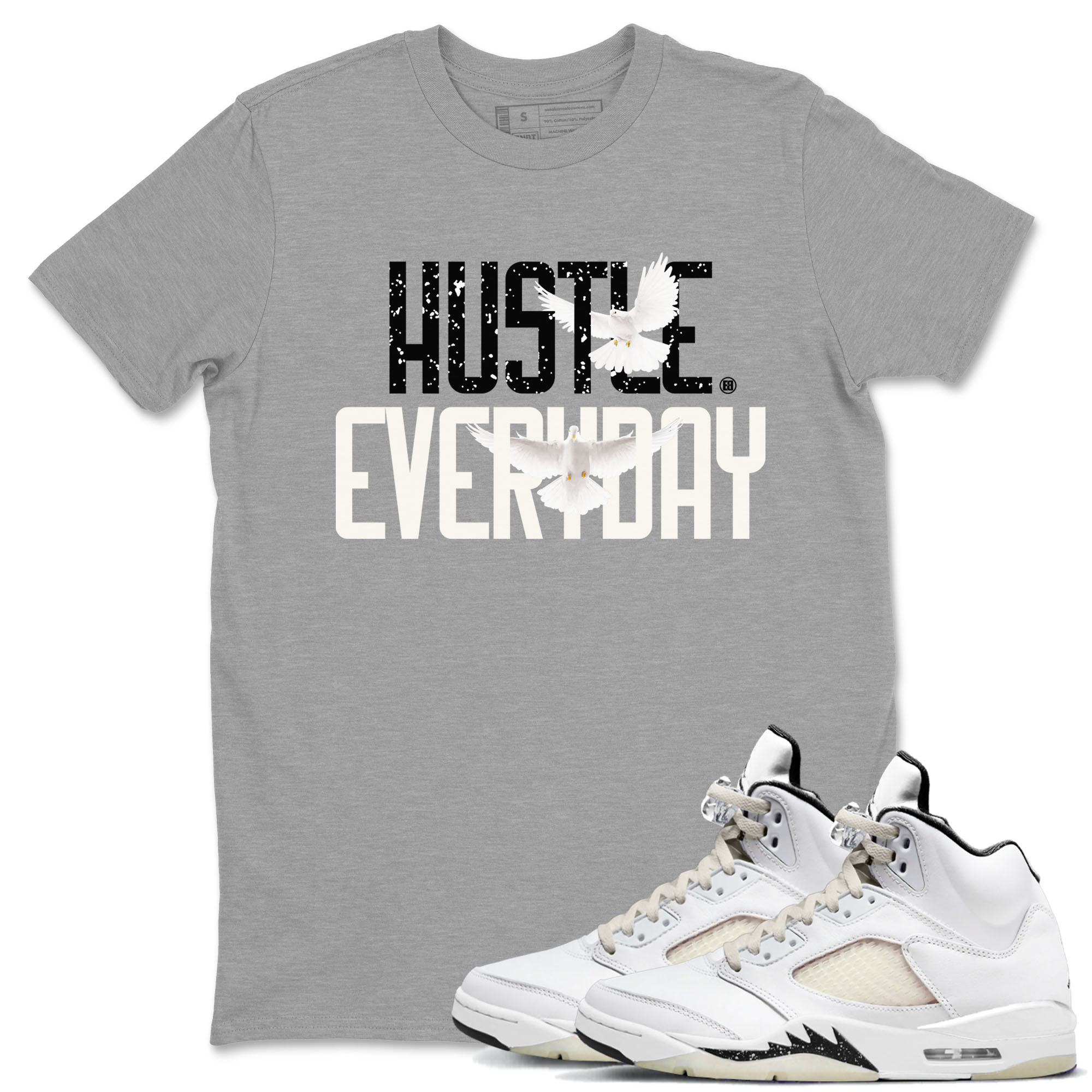 Daily Hustle snkmatch Tees - Air Jordan 5 Sail