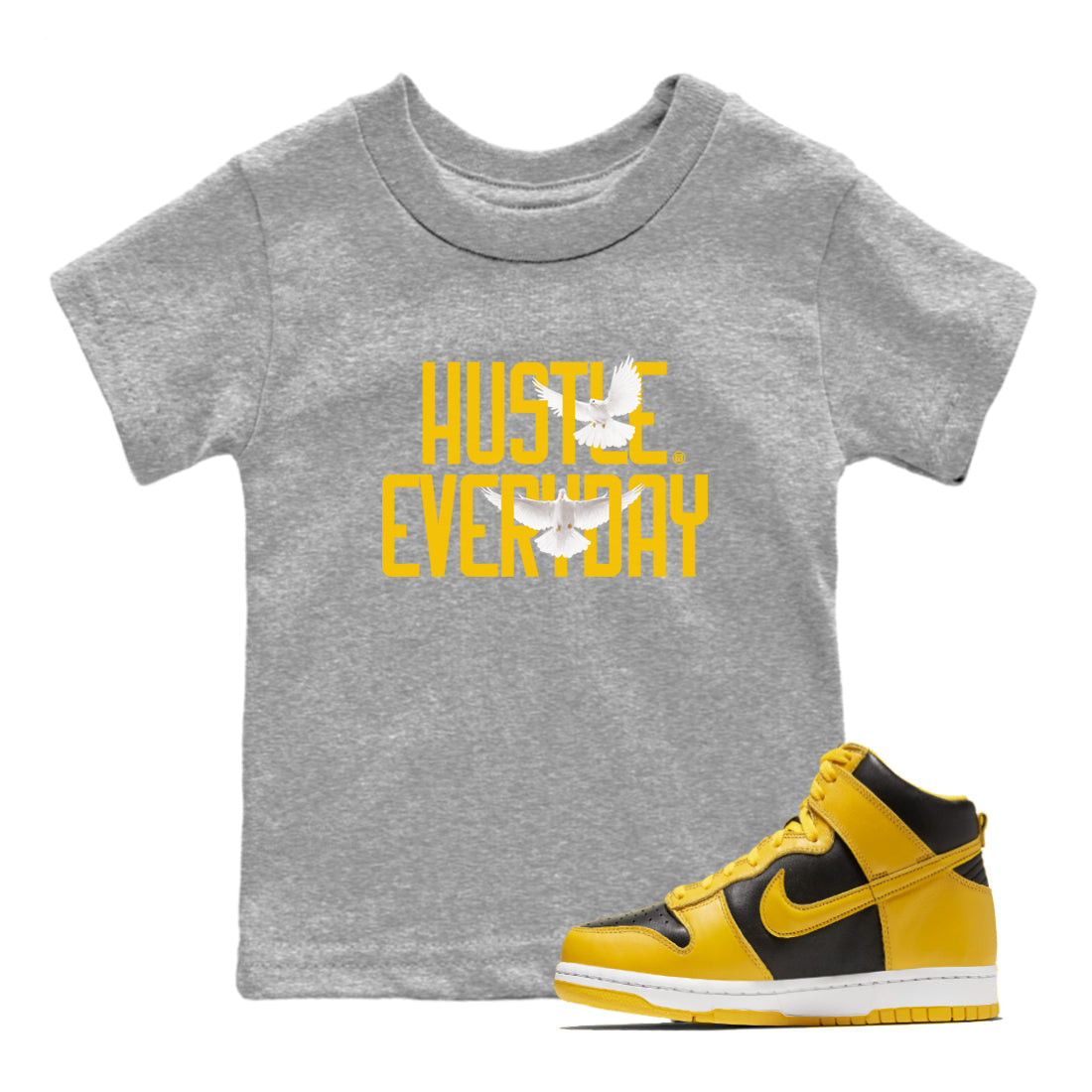 Daily Hustle snkmatch Tees Kids - Dunk High Pollen