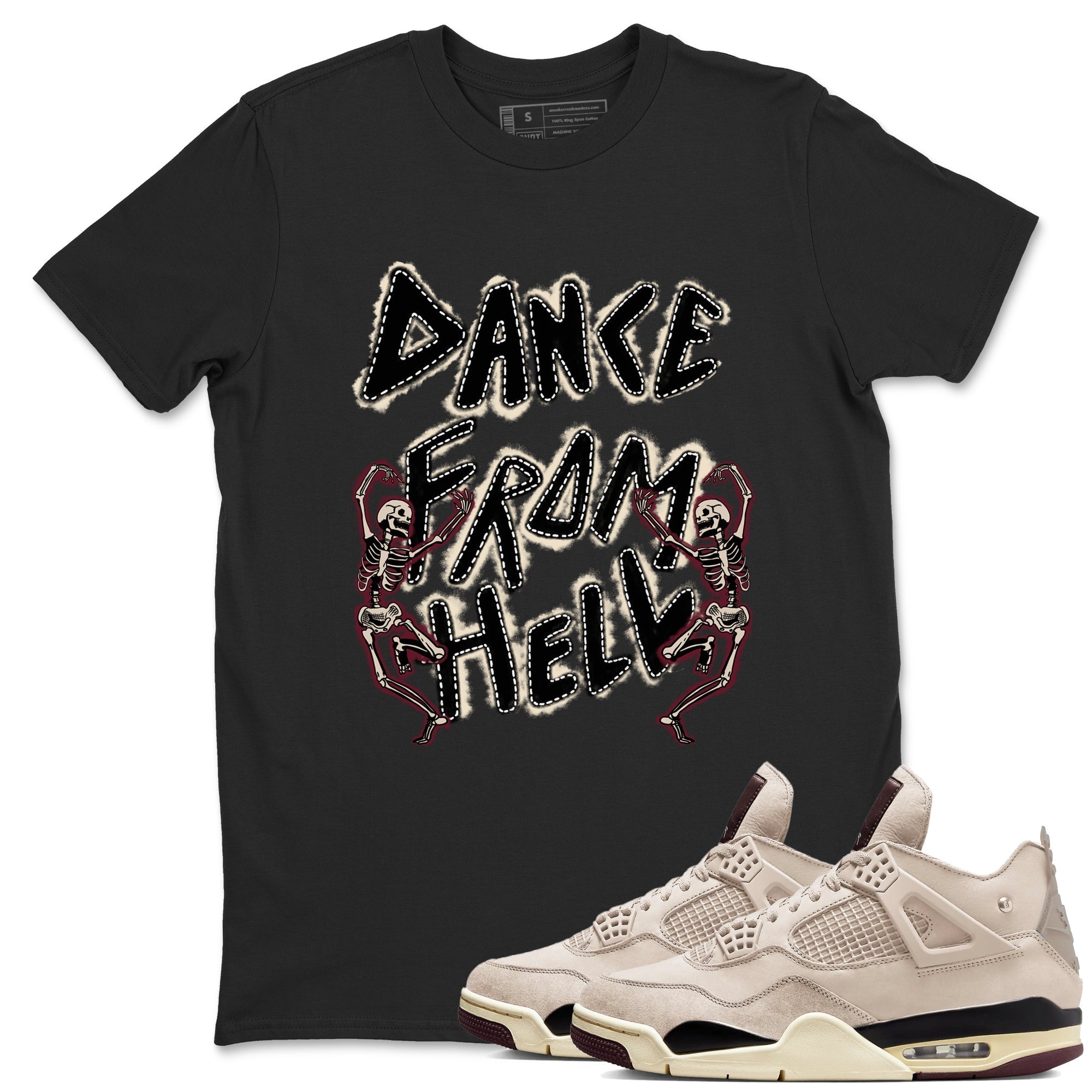 Dance From Hell snkmatch Tees - Air Jordan 4 A Ma Maniere x Fossil Stone