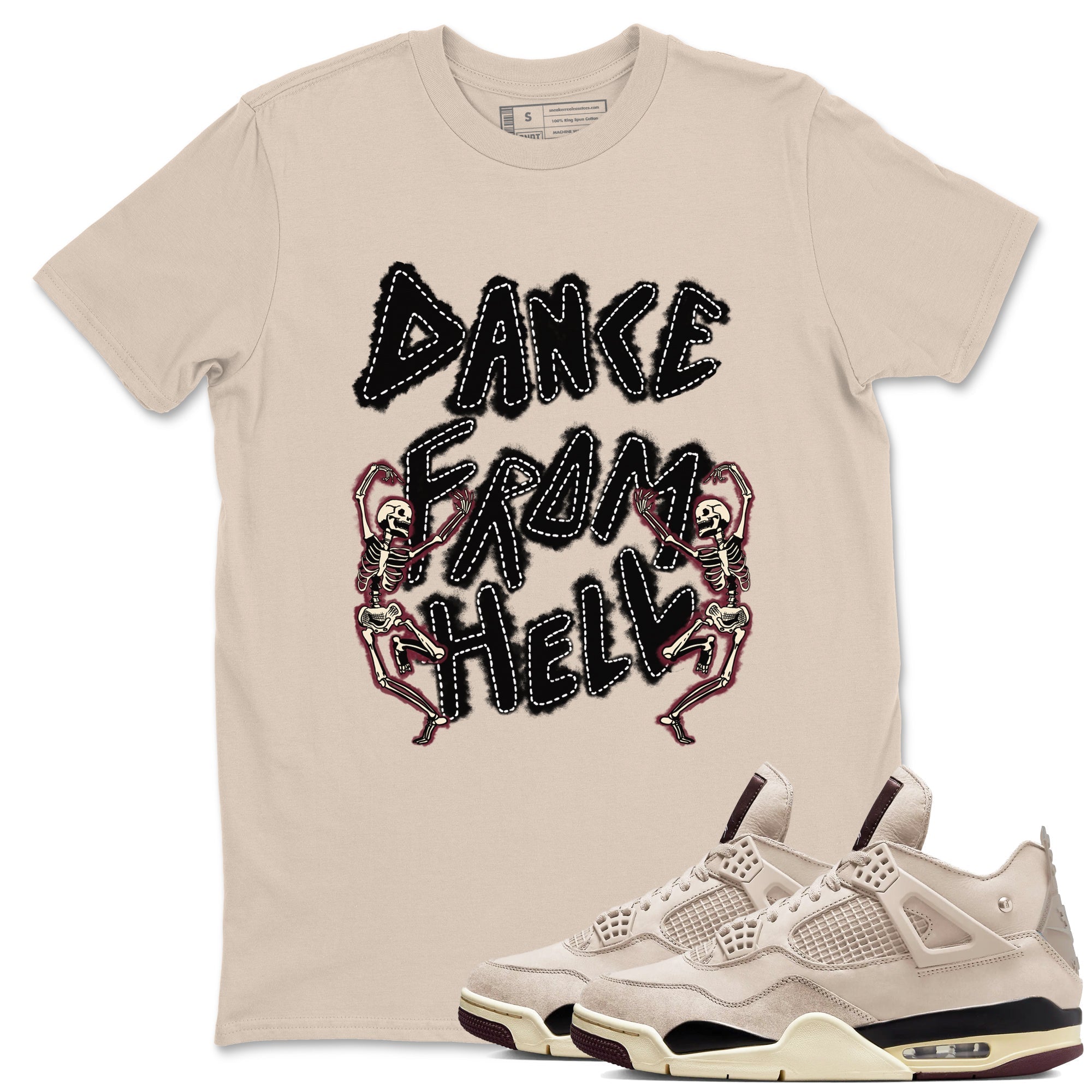 Dance From Hell snkmatch Tees - Air Jordan 4 A Ma Maniere x Fossil Stone