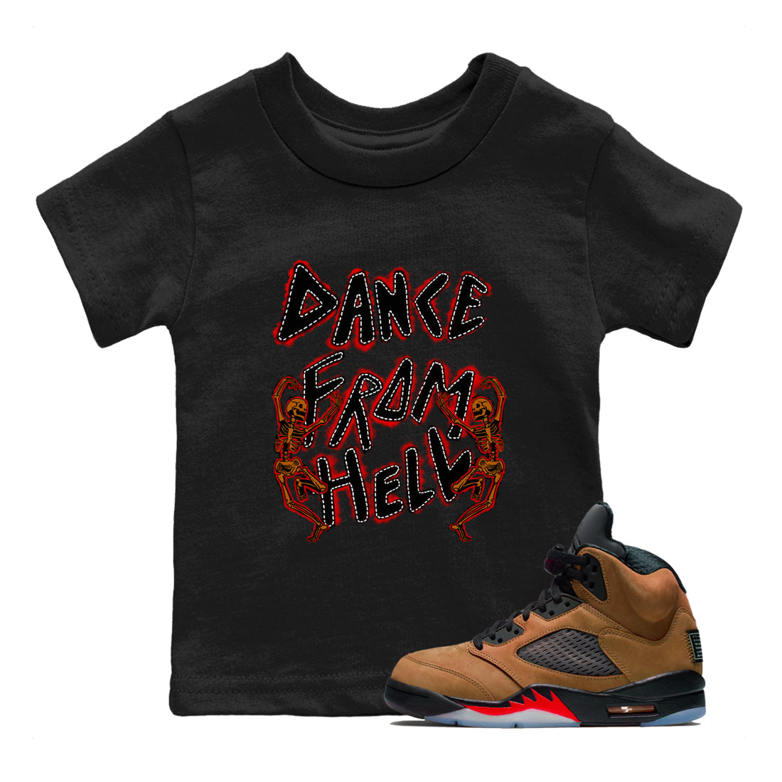 Dance From Hell snkmatch Tees Kids - Air Jordan 5 Archaeo Brown