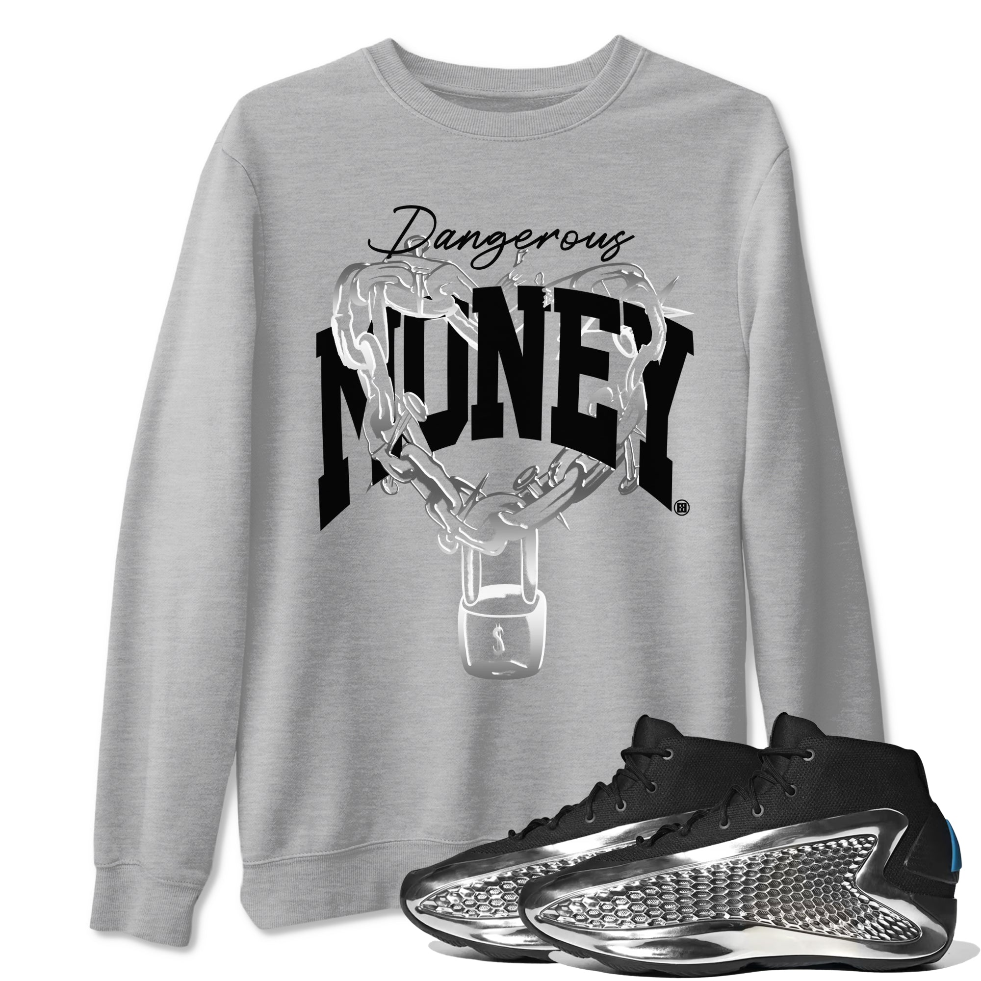 Dangerous Money snkmatch Tees - AE 1 Silver Metallic