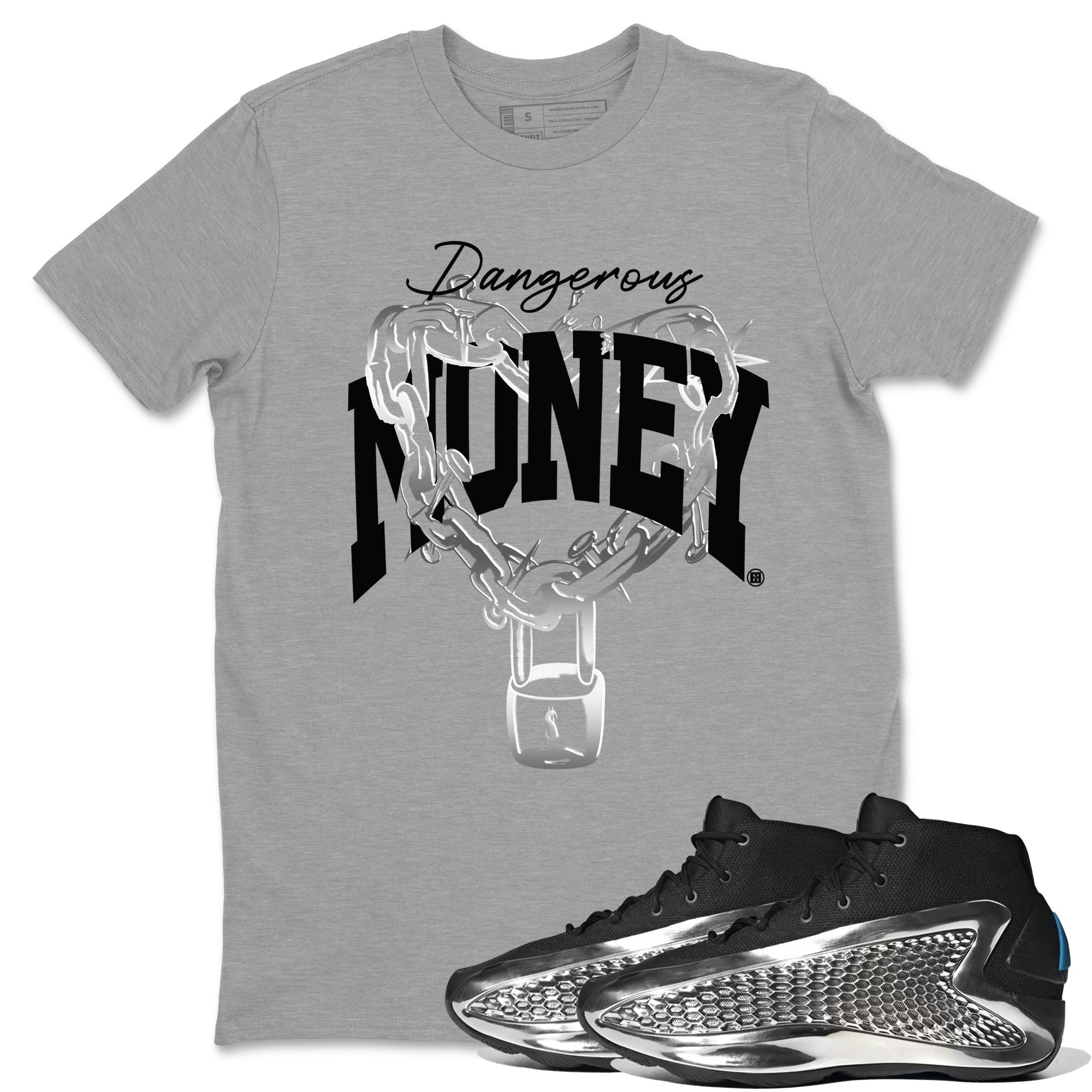 Dangerous Money snkmatch Tees - AE 1 Silver Metallic