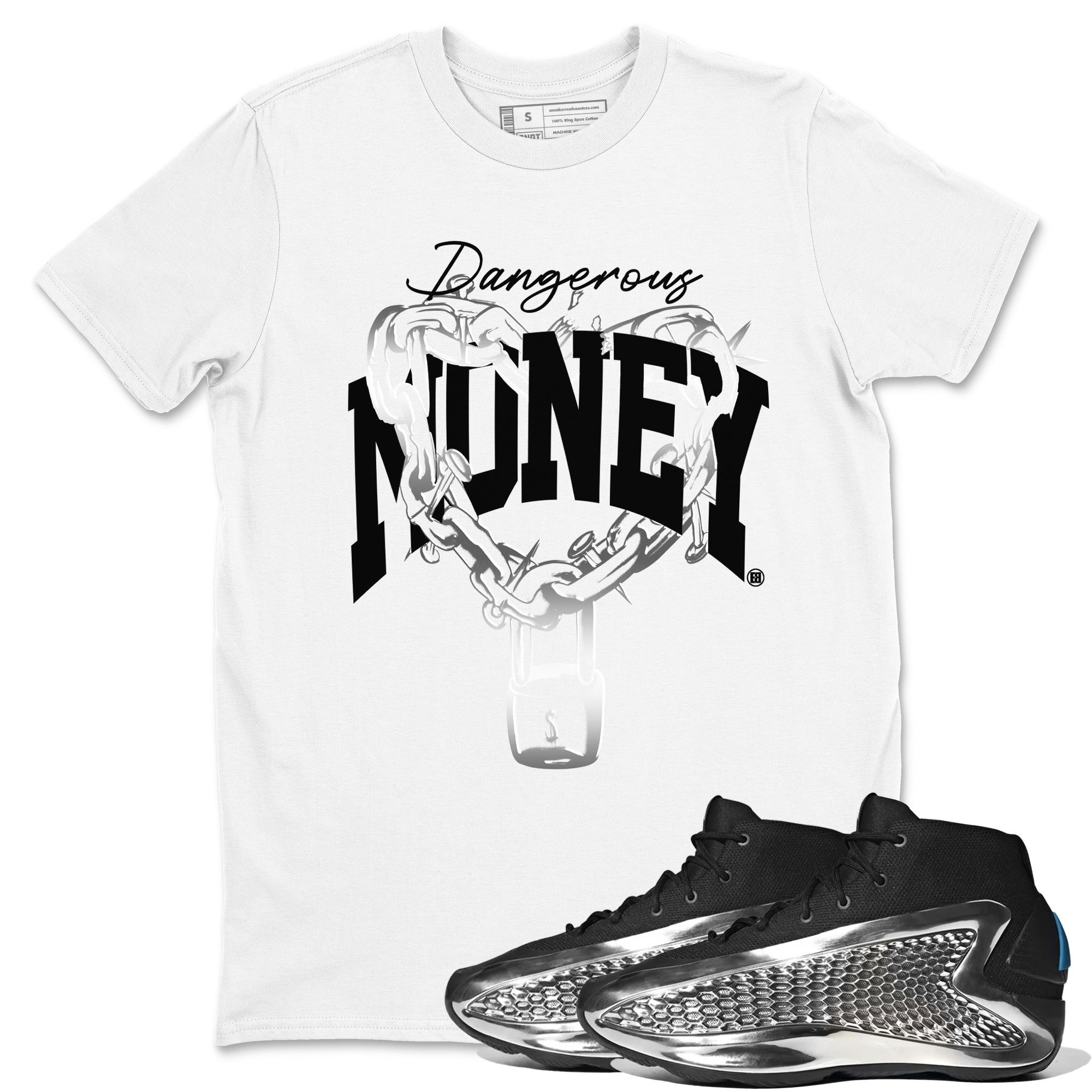 Dangerous Money snkmatch Tees - AE 1 Silver Metallic
