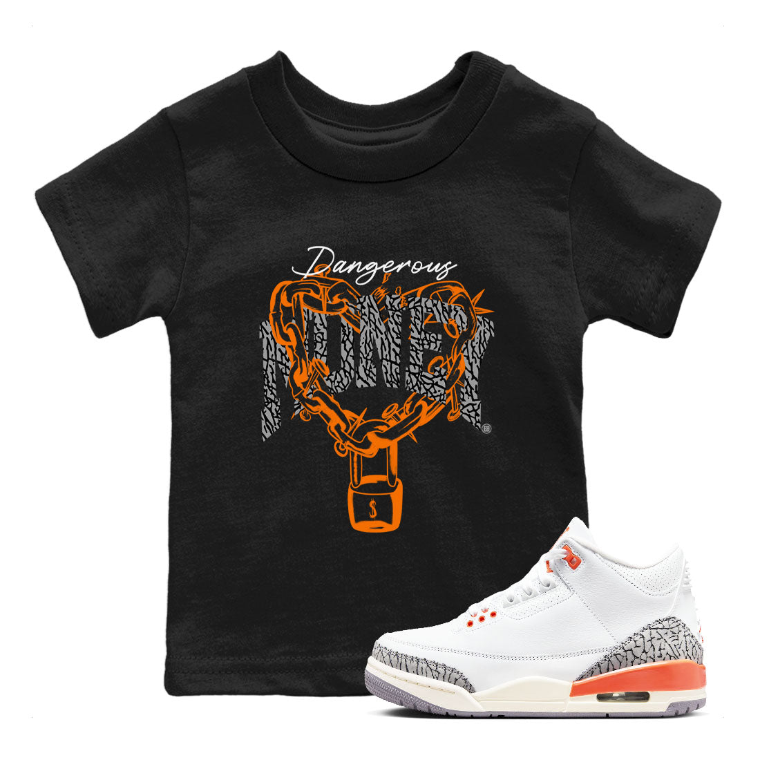 Dangerous Money snkmatch Tees Kids - Air Jordan 3 Georgia Peach