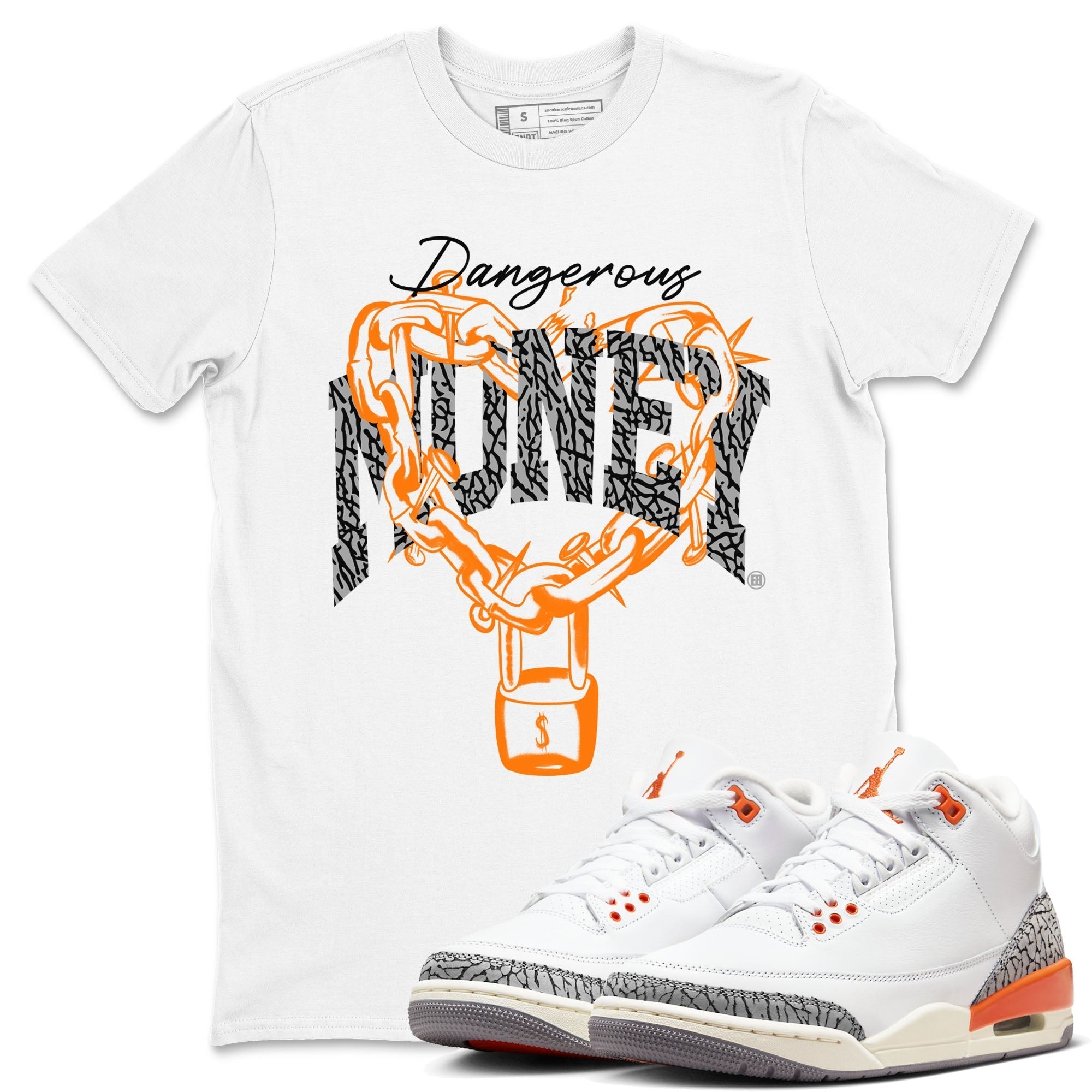 Dangerous Money snkmatch Tees - Air Jordan 3 Georgia Peach