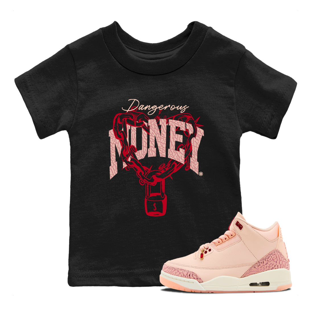 Dangerous Money snkmatch Tees Kids - Air Jordan 3 Valentines Day