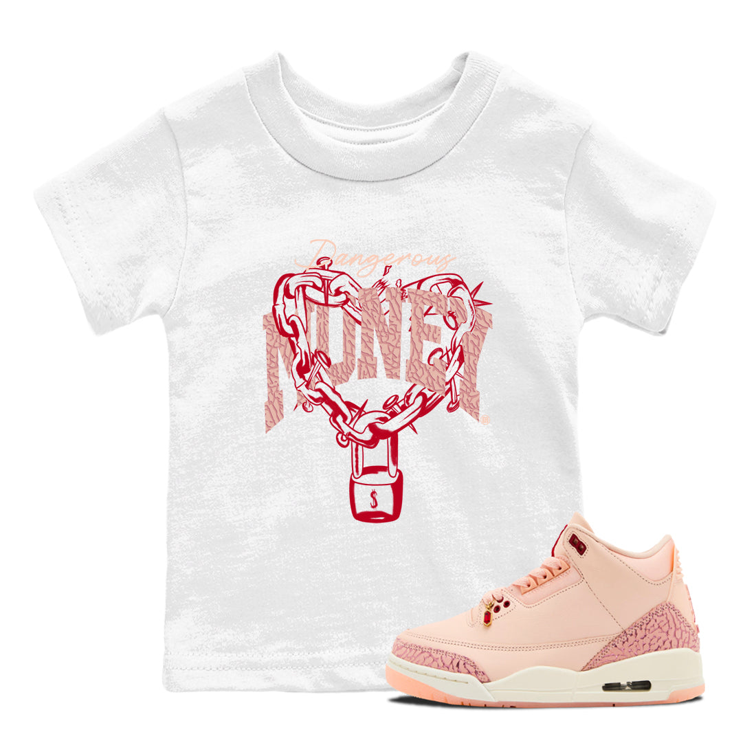 Dangerous Money snkmatch Tees Kids - Air Jordan 3 Valentines Day