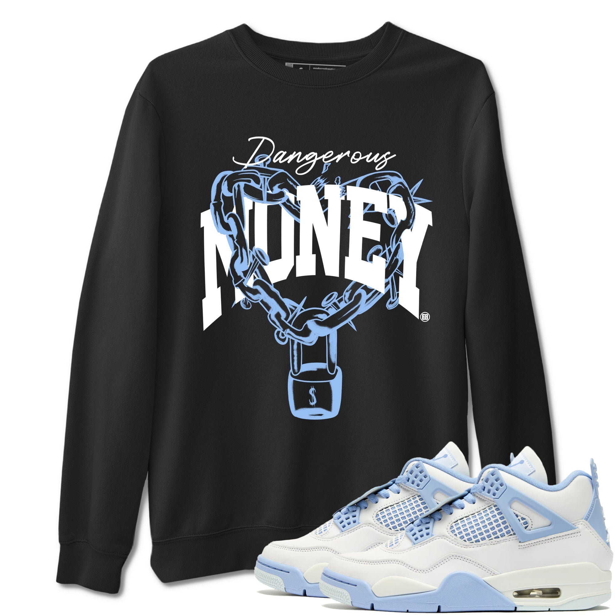 Dangerous Money snkmatch Tees - Air Jordan 4 Forget Me Not