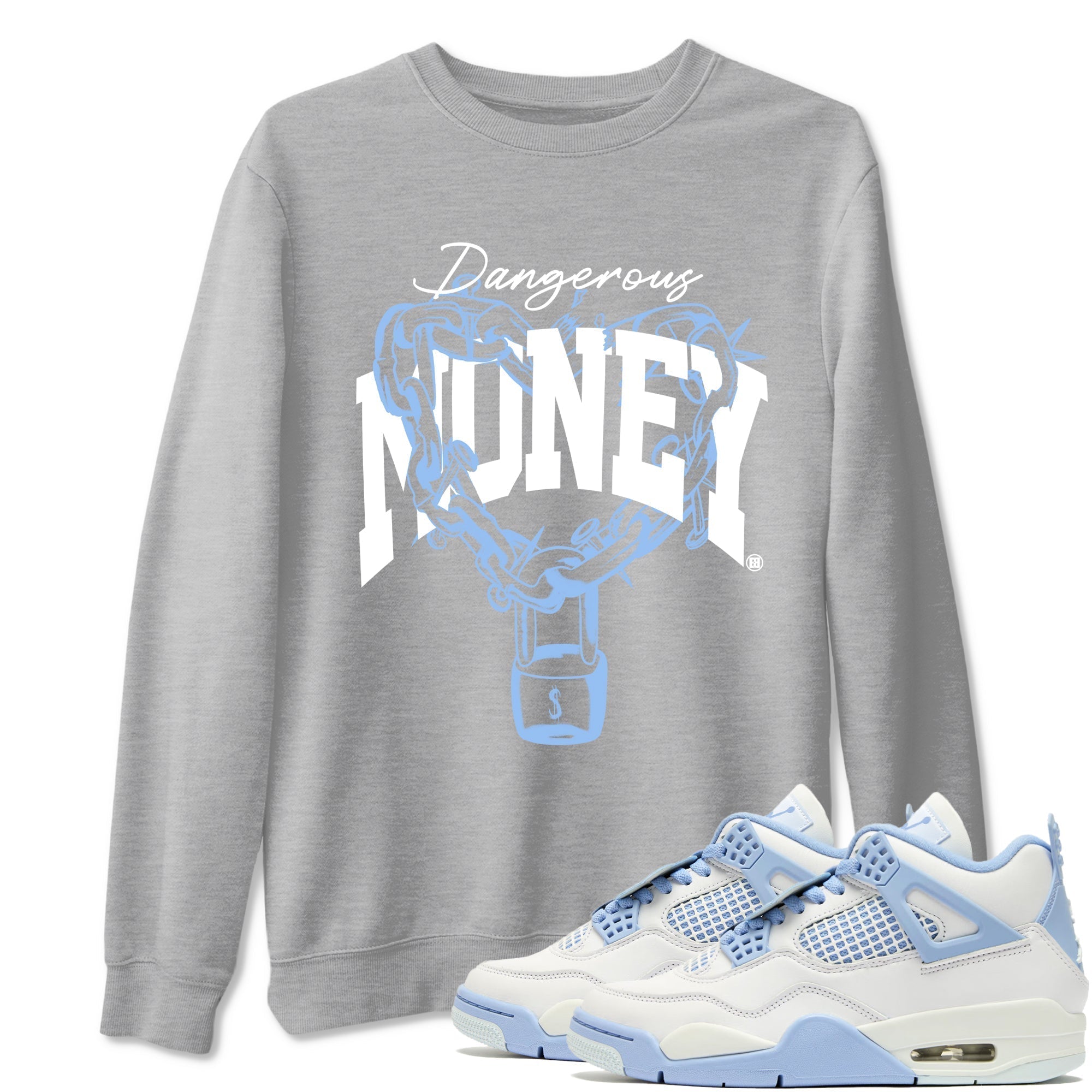 Dangerous Money snkmatch Tees - Air Jordan 4 Forget Me Not