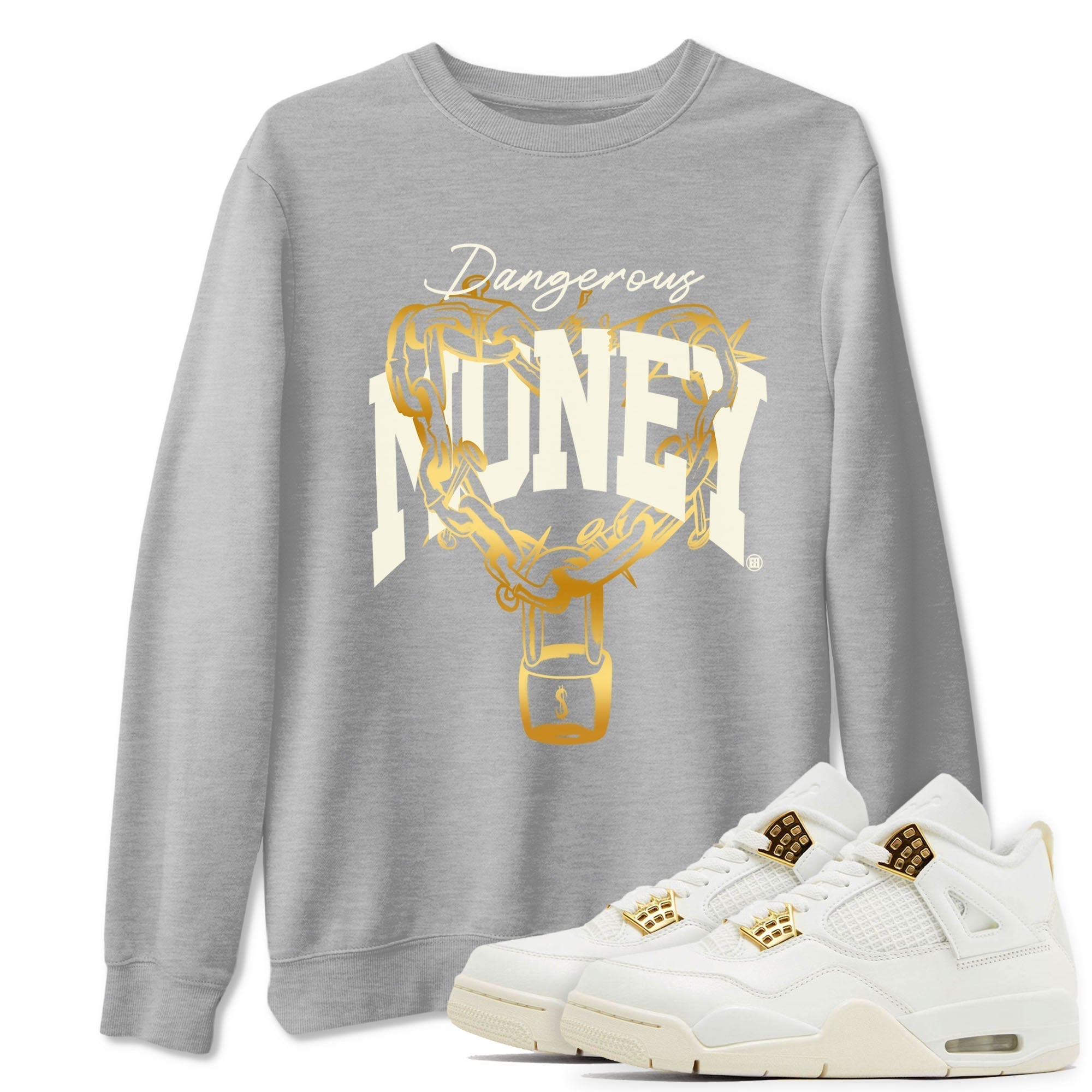 Dangerous Money snkmatch Tees - Air Jordan 4 Sail 2024