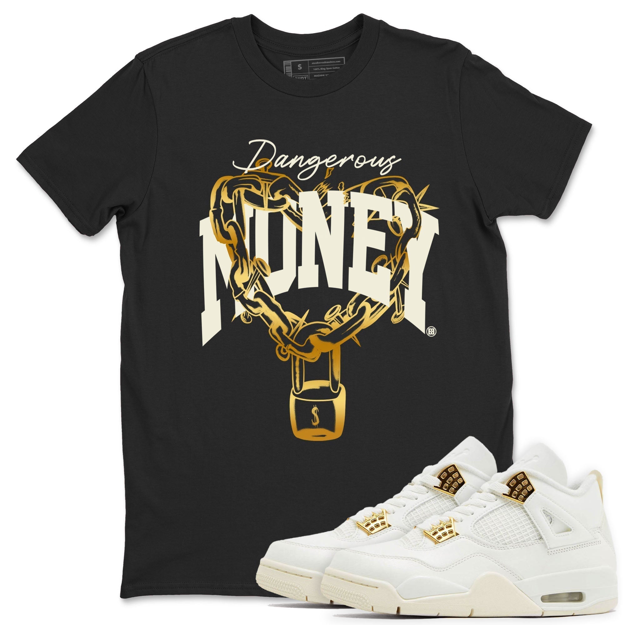 Dangerous Money snkmatch Tees - Air Jordan 4 Sail 2024