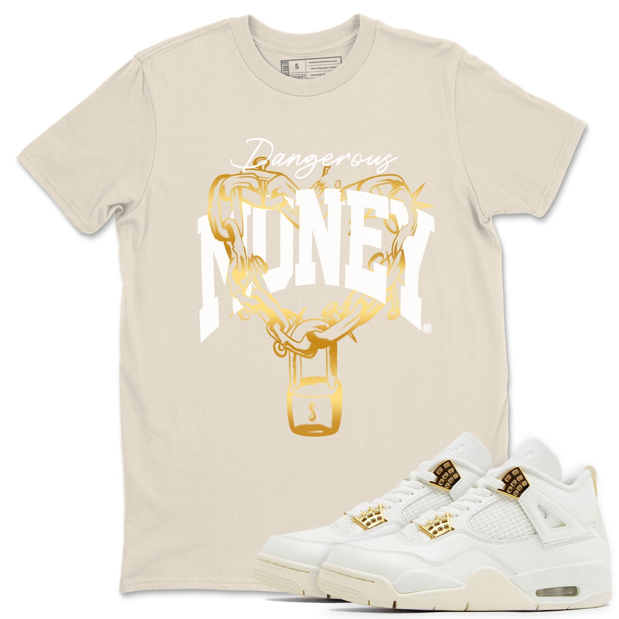 Dangerous Money snkmatch Tees - Air Jordan 4 Sail 2024