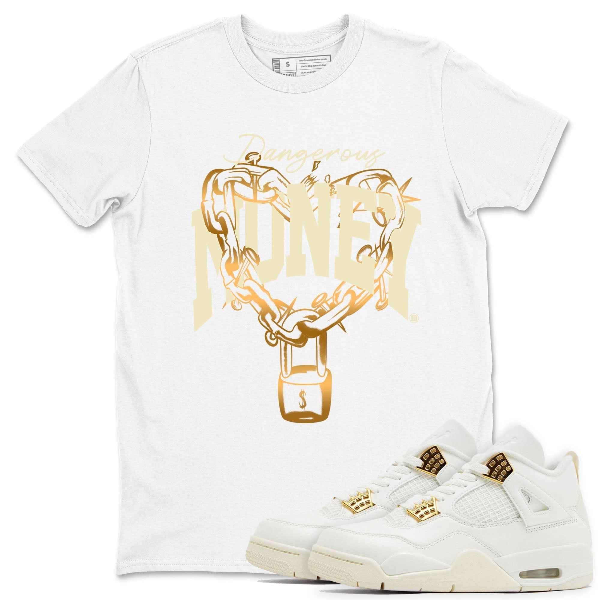Dangerous Money snkmatch Tees - Air Jordan 4 Sail 2024