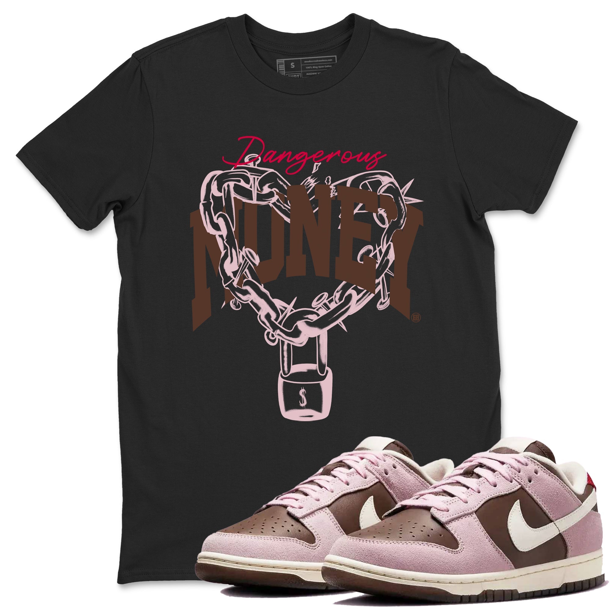 Dangerous Money snkmatch Tees - Dunk Cacao Wow And Pink Foam
