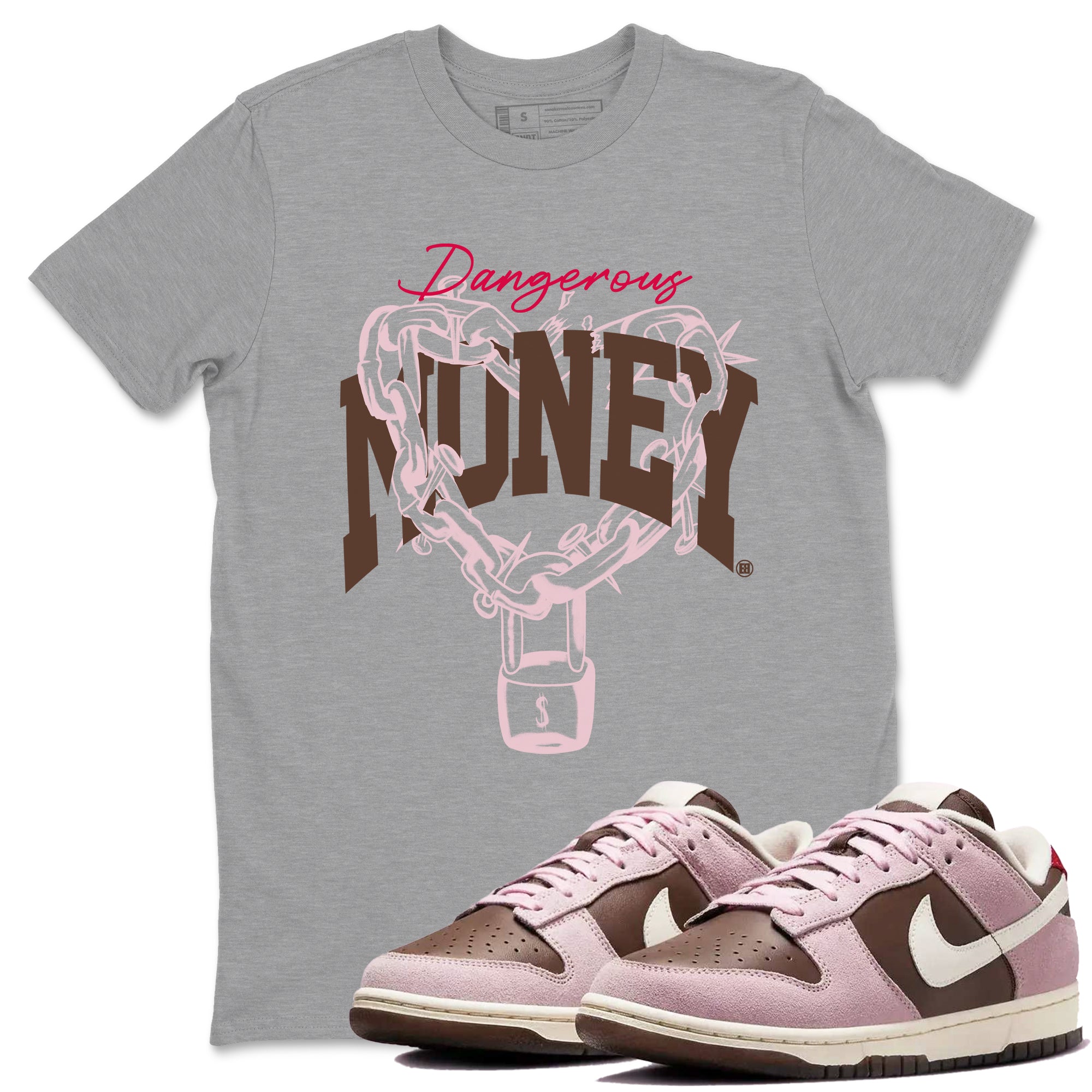 Dangerous Money snkmatch Tees - Dunk Cacao Wow And Pink Foam