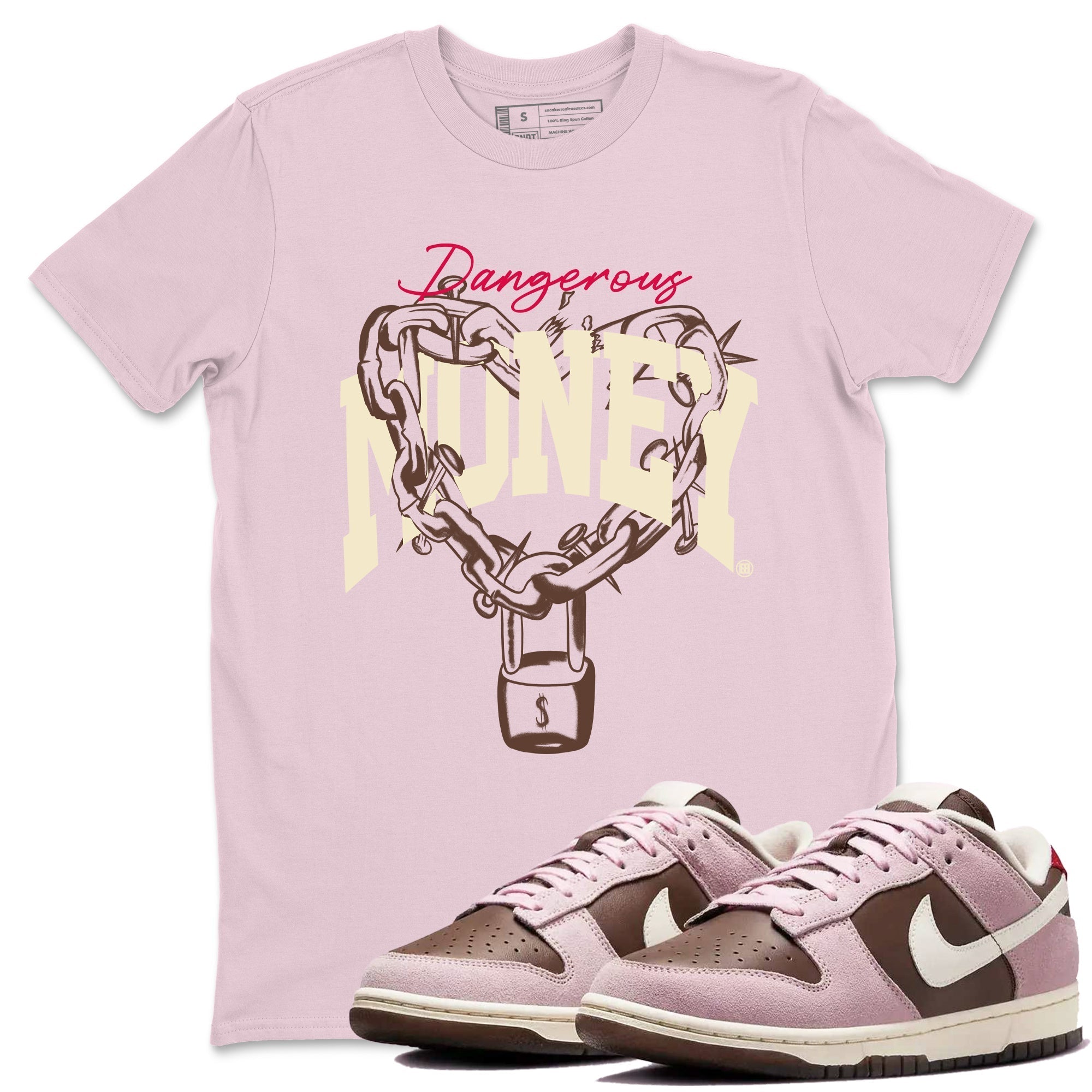 Dangerous Money snkmatch Tees - Dunk Cacao Wow And Pink Foam